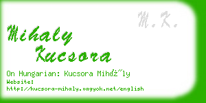 mihaly kucsora business card